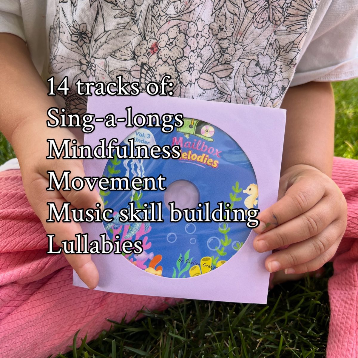 The CD with fourteen tracks of songs, movement and lullabies