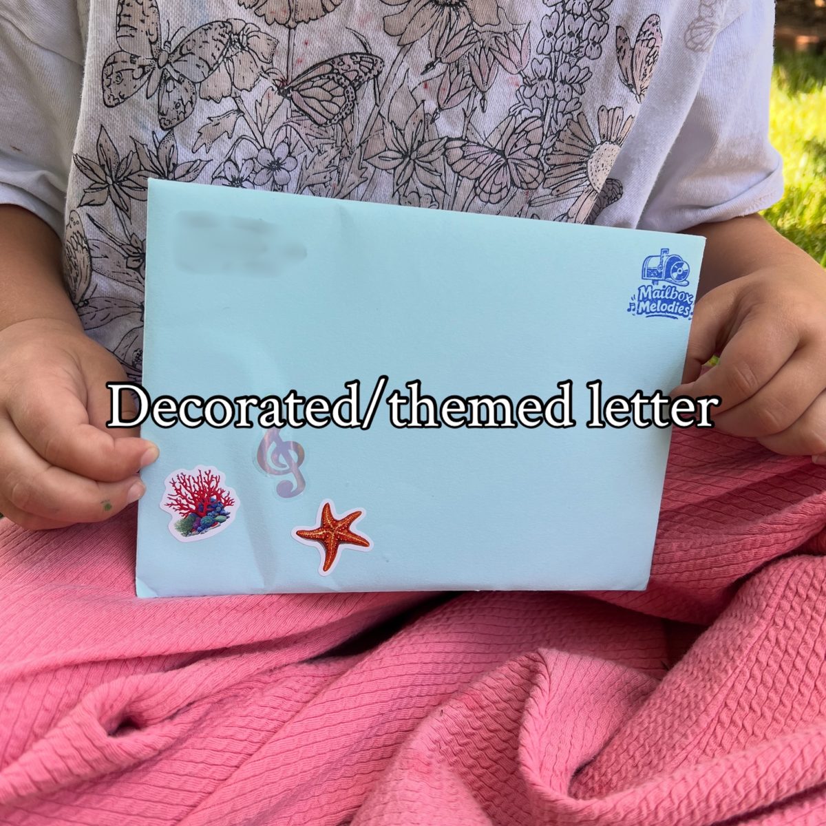 A letter addressed to your child with their name on it